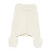 Moncler Alpaca Wool-blend Cardigan In Neutral