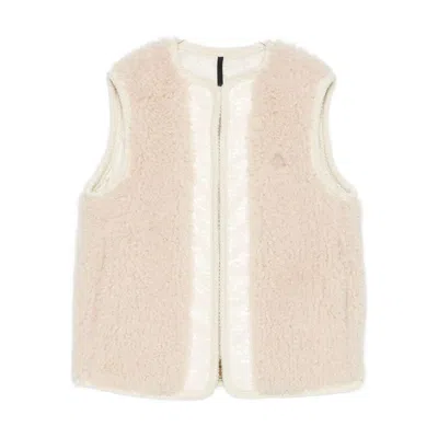 Moncler Zip-up Sleeveless Jacket In Neutral