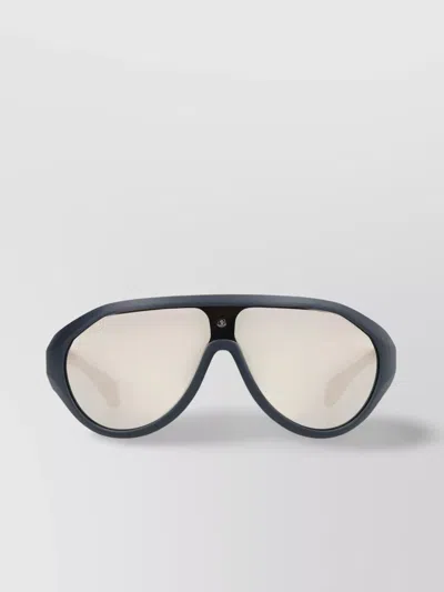 Moncler Oval Bubble Curved Frame Sunglasses In Neutral