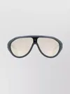 Moncler Oval Bubble Curved Frame Sunglasses In Gray