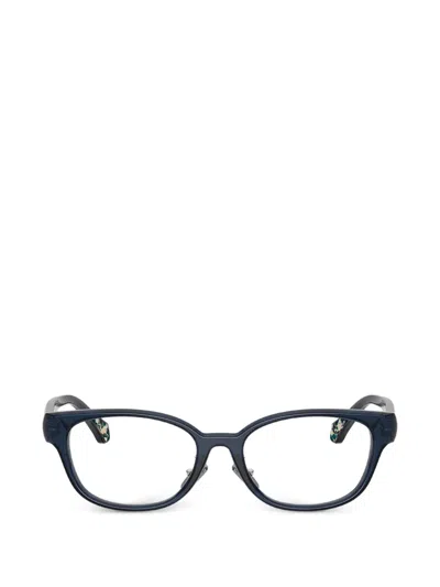 Moncler Oval-frame Glasses In Blue