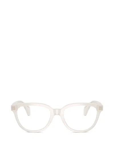 Moncler Oval-frame Glasses In Brown