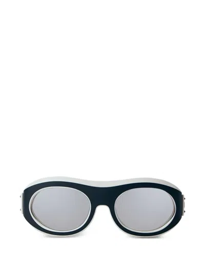 Moncler Oval-frame Sunglasses In Black