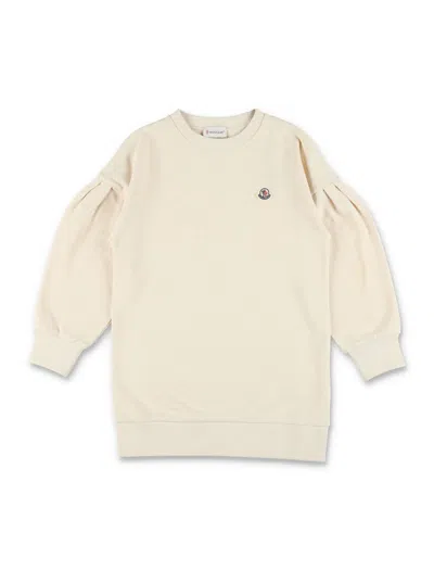 Moncler Kids' Over Fleece Dress In Neutral
