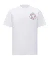 Moncler Overlapped Logo Cotton T-shirt In White
