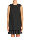 Moncler Quilted Sleeveless Shift Dress In Black