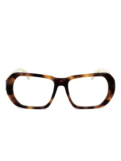 Moncler Oversize-frame Glasses In 褐色