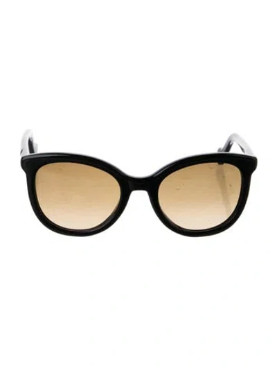 Pre-owned Moncler Oversize Gradient Sunglasses In Black