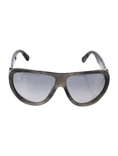 Pre-owned Moncler Oversize Gradient Sunglasses In Black/grey