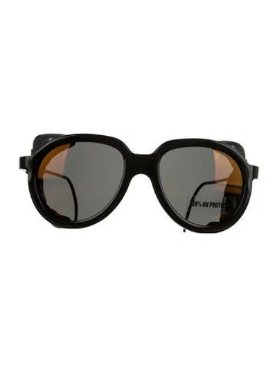 Pre-owned Moncler Oversize Tinted Sunglasses In Black