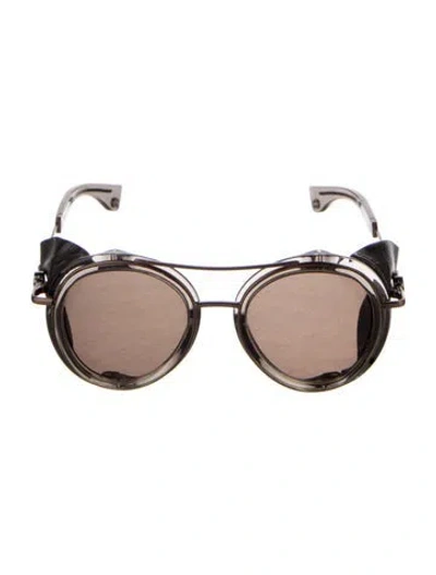 Pre-owned Moncler Oversize Tinted Sunglasses In Brown