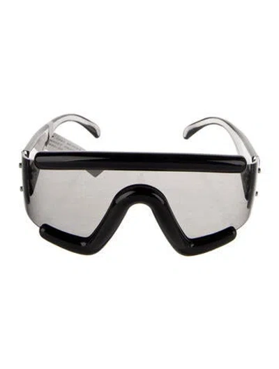 Pre-owned Moncler Oversize Tinted Sunglasses W/ Tags In Grey