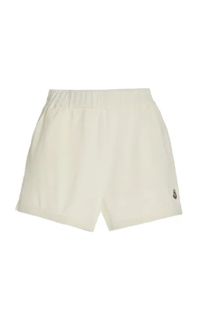 Moncler Oversized Cotton-blend Sweat Shorts In Blue