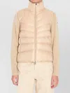 Moncler Oversized Wool Cardigan Padding In Neutral