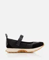 Moncler Pacey Ballet Quilted Sneakers In Black