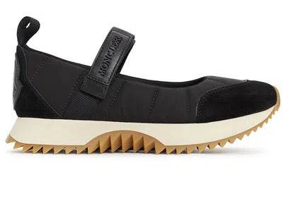 Pre-owned Moncler Pacey Ballet Sneaker Gum (women's) Sneakers In Black