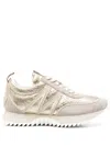 Moncler Pacey Leather Sneakers In Neutral