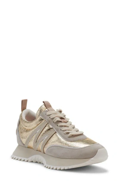 Moncler Pacey Low Top Sneaker In Gold