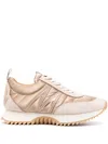 Moncler Pacey Metallic Runner Sneakers In Neutrals