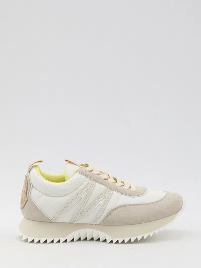 MONCLER DOLCE & GABBANA WHITE AND PINK FABRIC SNEAKERS