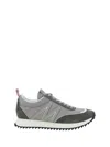 Moncler Pacey Grey Nylon Sneakers In 903