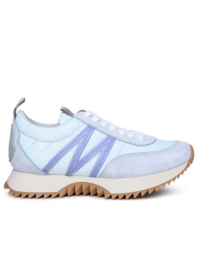Moncler Pacey Sneakers In Light Blue Polyamide