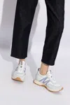 Moncler Low-top Sneakers With Nylon And Leather In Light Blue