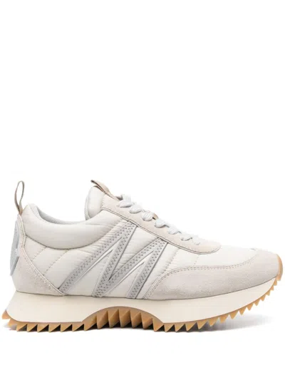 Moncler Pacey Quilted Sneakers In White