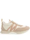 Moncler Stylish Sneakers With Contrast Panels And Texture In White