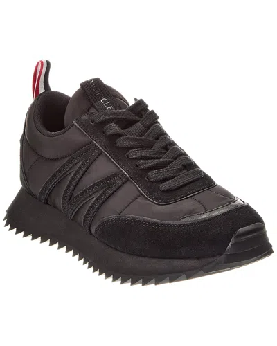 Moncler Pacey Suede Sneaker In Black