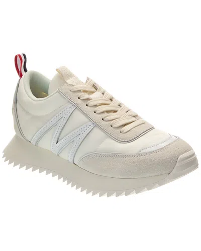 Moncler Pacey Suede Sneaker In White