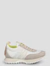 Moncler Pacey Sneakers Leather M-shaped Detail In Multi