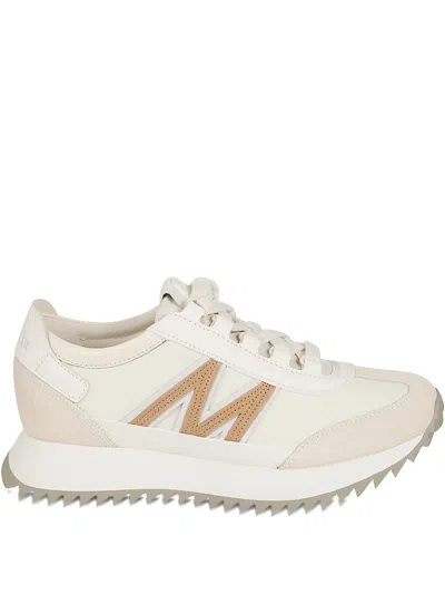 Moncler Pacey2 Suede And Nubuck Low-top Sneakers In Neutral