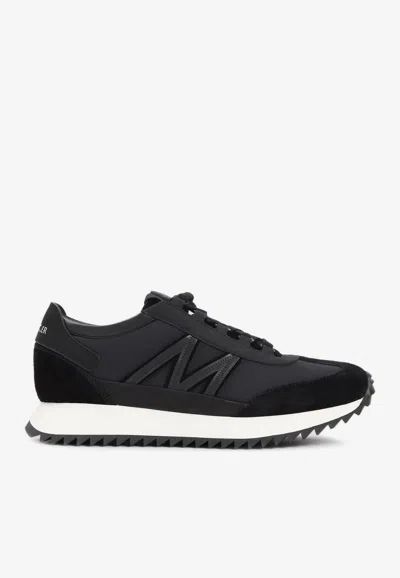 MONCLER PACEY2 NUBUCK LEATHER AND SUEDE SNEAKERS
