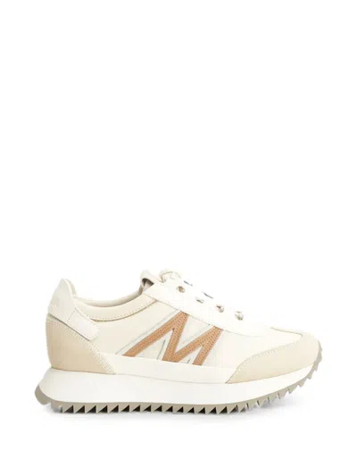 Moncler Pacey2 Suede And Nubuck Low-top Sneakers In Neutral