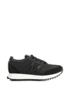 Moncler Pacey2 Sneakers In Black Suede And Nubuck In Multi