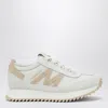 Moncler Pacey2 Sneaker In White Canvas And Leather In Multi