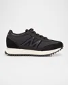 Moncler Pacey2 Suede And Nubuck Low-top Sneakers In Black