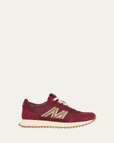 MONCLER PACEY2 SUEDE AND NUBUCK LOW-TOP SNEAKERS
