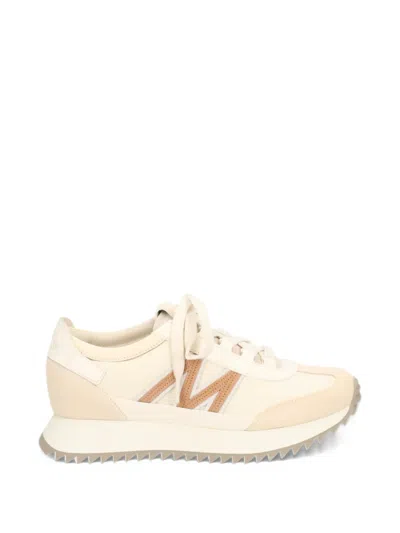 Moncler Pacey2 Suede & Nubuck Trainers In Neutral