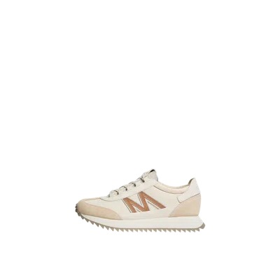 Moncler Pacey2 Suede & Nubuck Trainers, Women, Beige, Size: 36