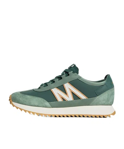 Moncler Pacey2 Suede  Nubuck Trainers In Green