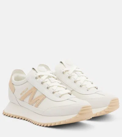 Moncler Pacey2 Sneaker In White Canvas And Leather In Multi