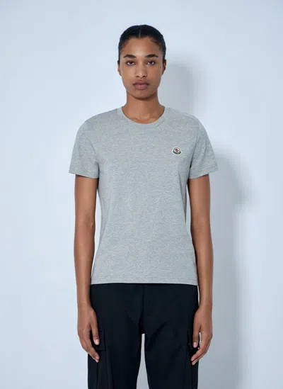 Moncler Pack Of Three Logo Motif T-shirt In Gray