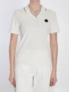 Moncler Pacth Polo In White