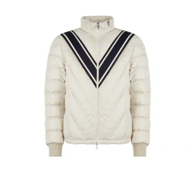 Moncler Padded Bi-material Jacket In Neutral