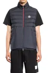 Moncler Rabuons Tech Down Jacket In Blue