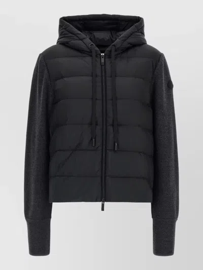Moncler Padded Bomber Jacket In Black