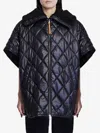 Moncler Quilted Cape In Black