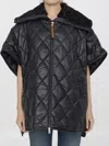 Moncler Quilted Cape In Black